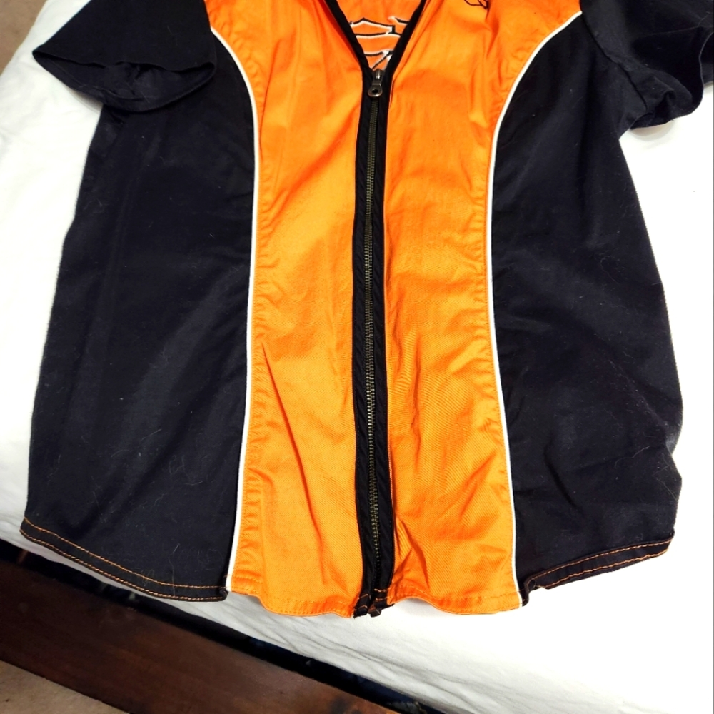 Womens long midriff riding shirt size Large